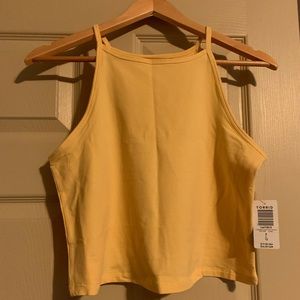 Torrid yellow tank, crop top
